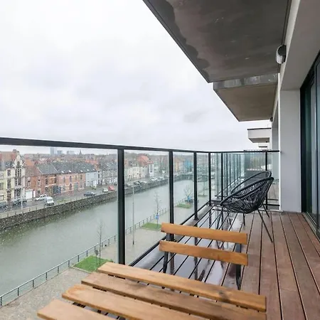 アパート Casa Matti Modern With Canal View And Terrace ヘント